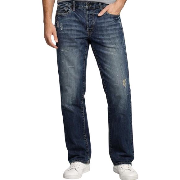 Vintage Ed Hardy Christian Audigier Jeans Y2K Embroidered Distressed 36x32